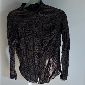 Abercrombie & Fitch Animal Print Button Down Top